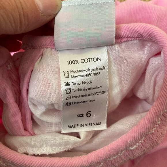 Smocked or Not Girls Dress 6 Pink Soft Corduroy Reindeer Long Rickrack - Picture 4 of 9